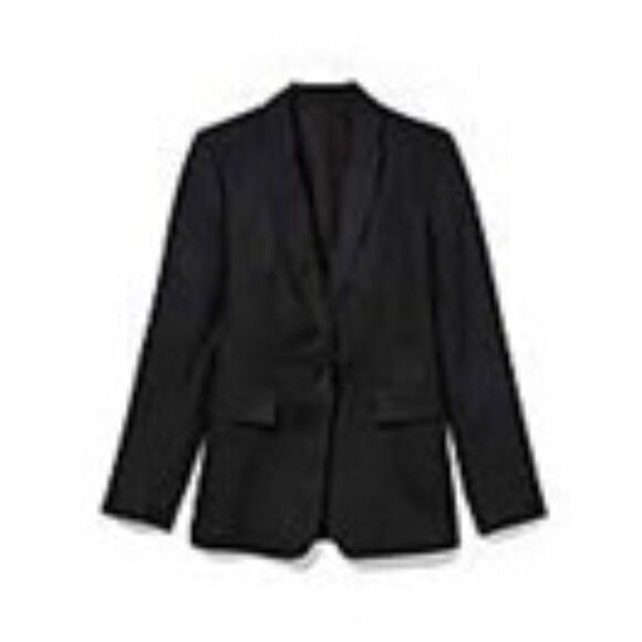NWT Loft Peak Lapel Modern Blazer in Black Women's Size 12 - Picture 1 of 10